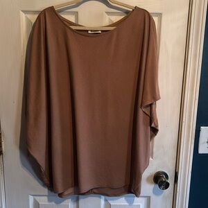 Terracotta colored ribbed top